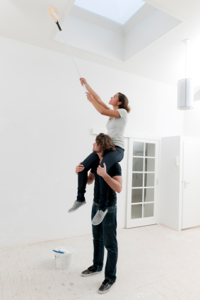Ceiling painting tips for the homeowner.